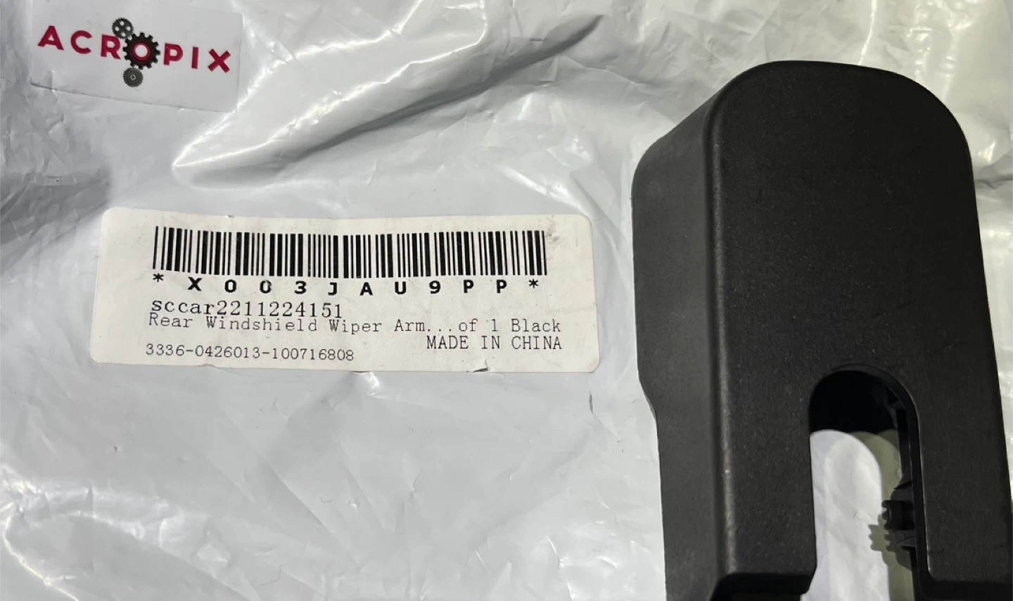 Acro Pix Rear Windshield Wiper Arm - Black - photo 3