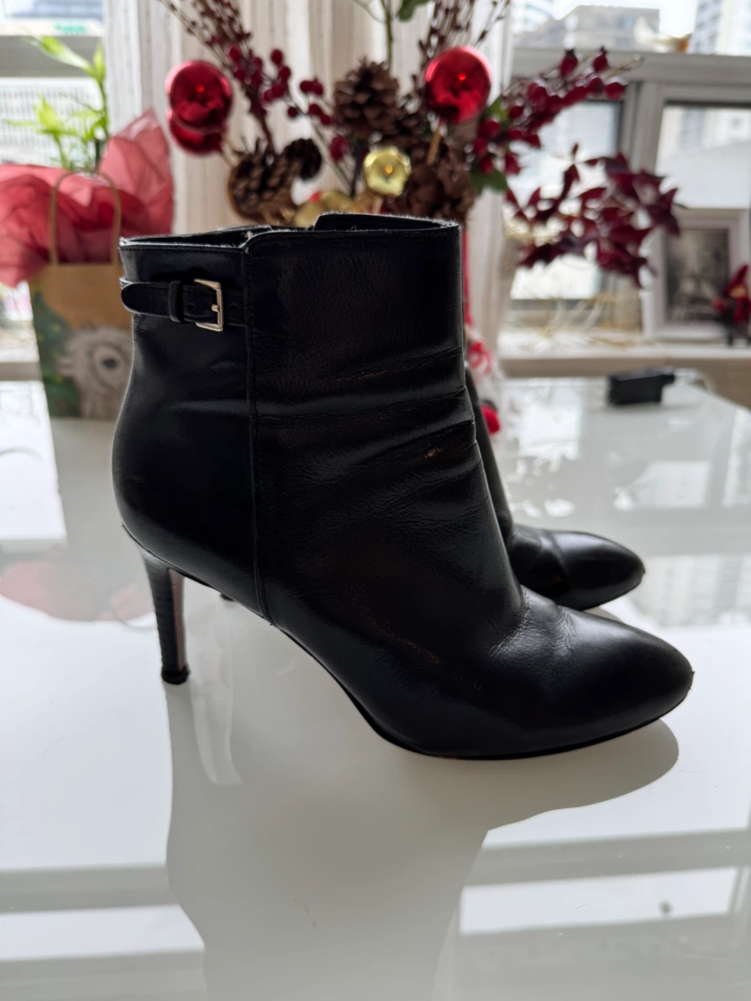 Black Leather Ankle Boots - photo 2