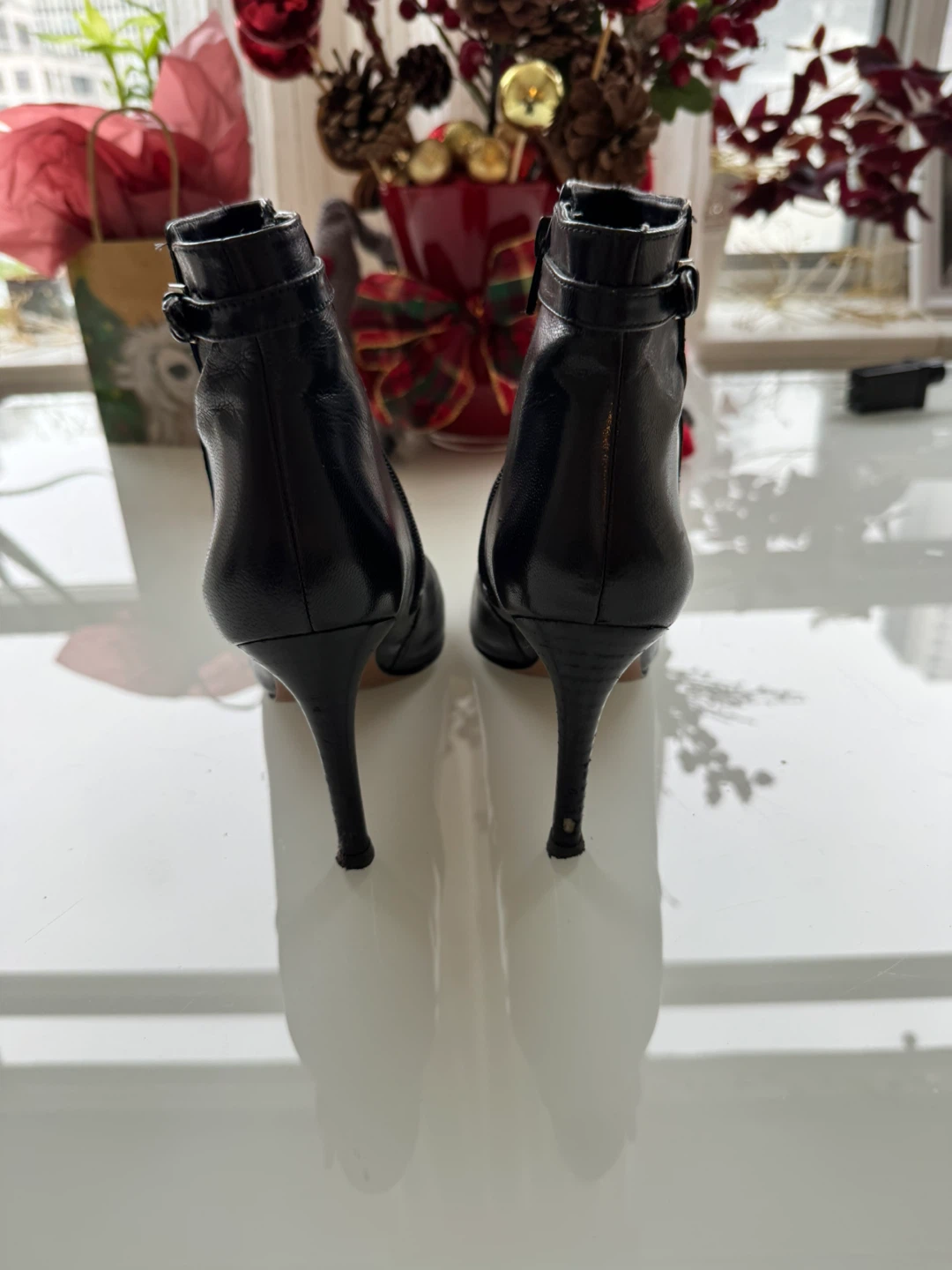 Black Leather Ankle Boots - photo 5