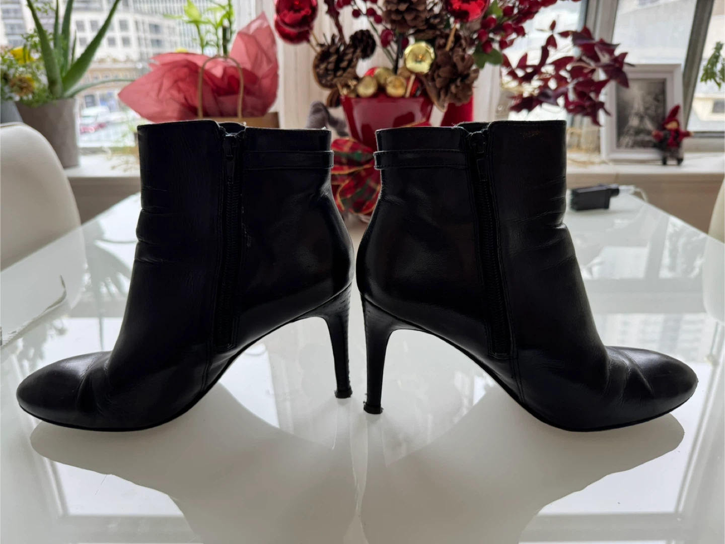 Black Leather Ankle Boots - photo 4