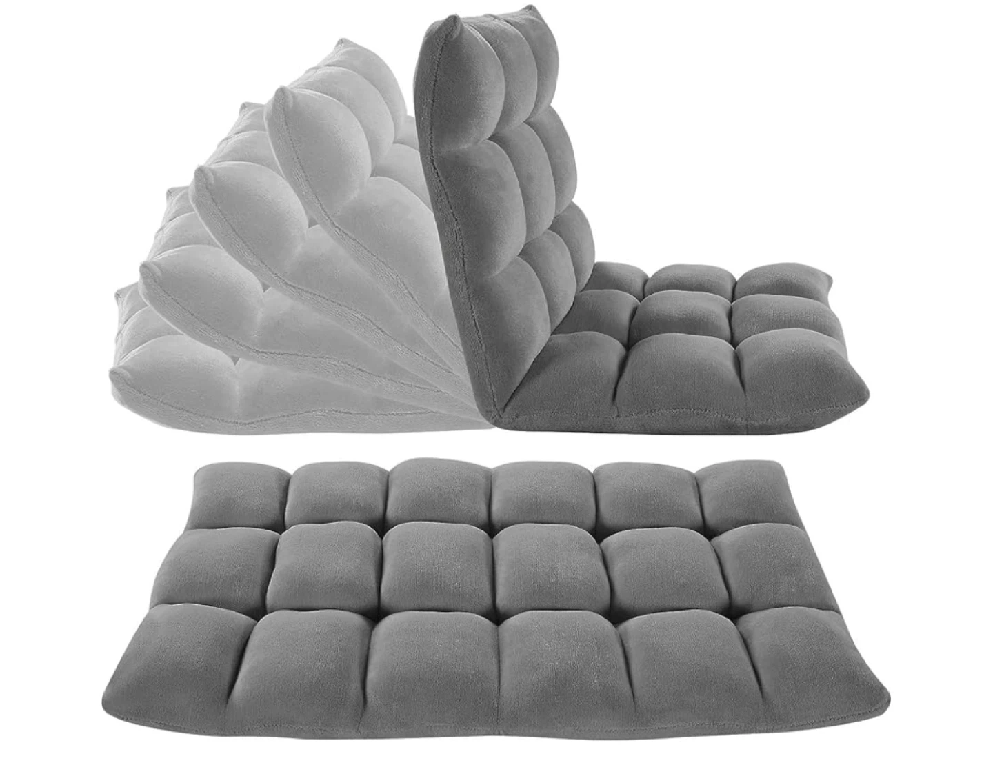Floor Chair - Adjustable Grey Lounger