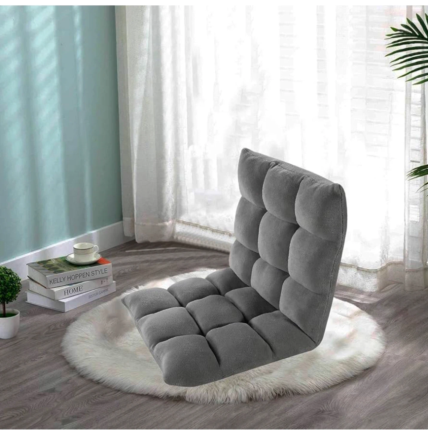 Floor Chair - Adjustable Grey Lounger - photo 2