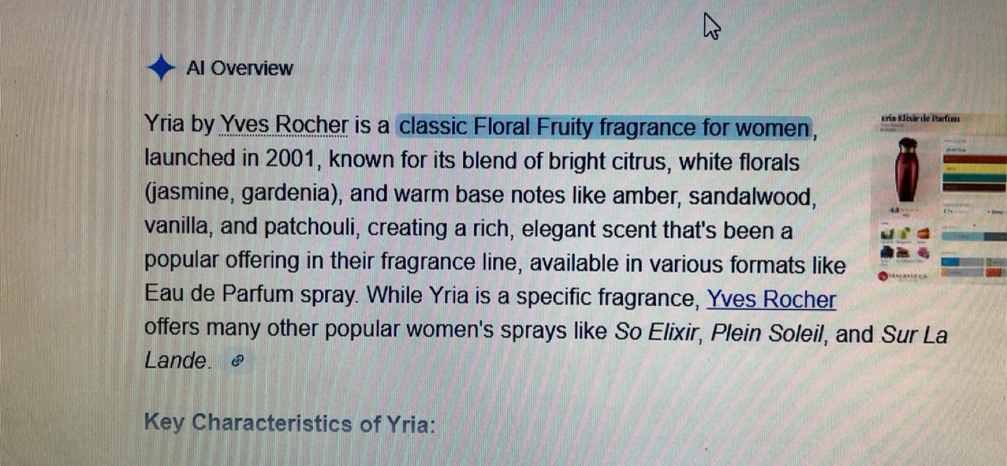 Vintage Yria by Yves Rocher Women's Parfum - photo 3