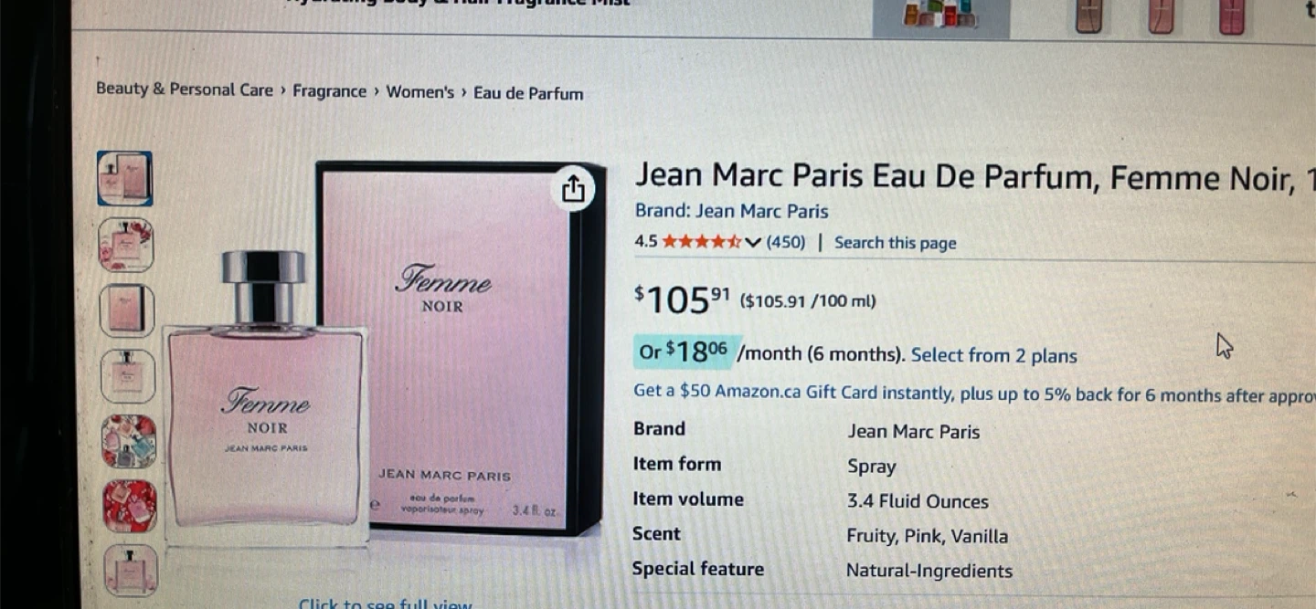 Jean Marc Paris Femme Noir Eau de Parfum