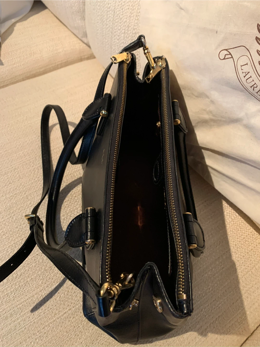 Ralph Lauren Black Leather Satchel - photo 2