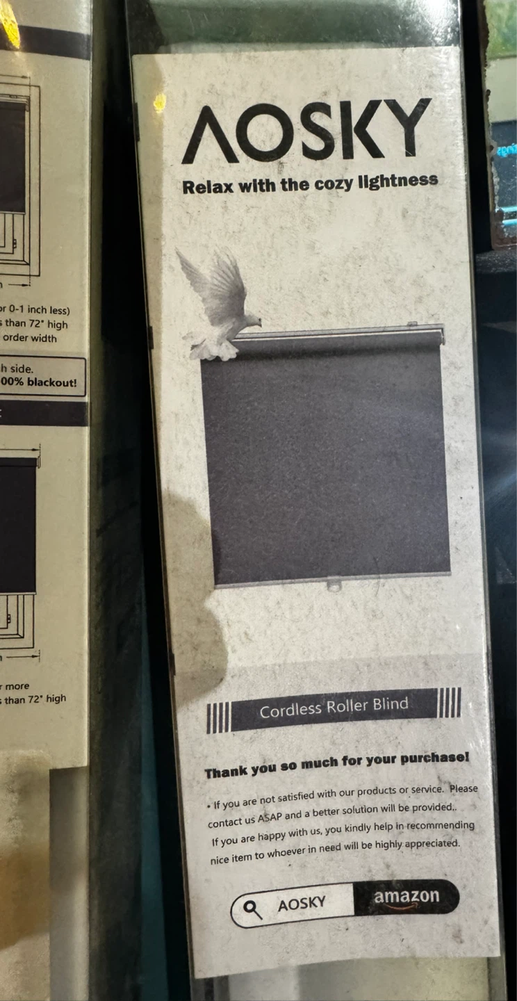 2 AOSKY Cordless Roller Blinds- New in Box! - photo 4