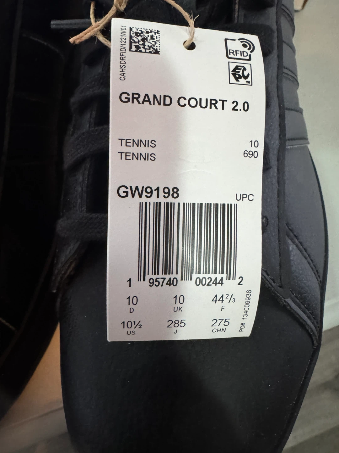 Adidas Grand Court 2.0 Black Tennis Shoes - photo 4