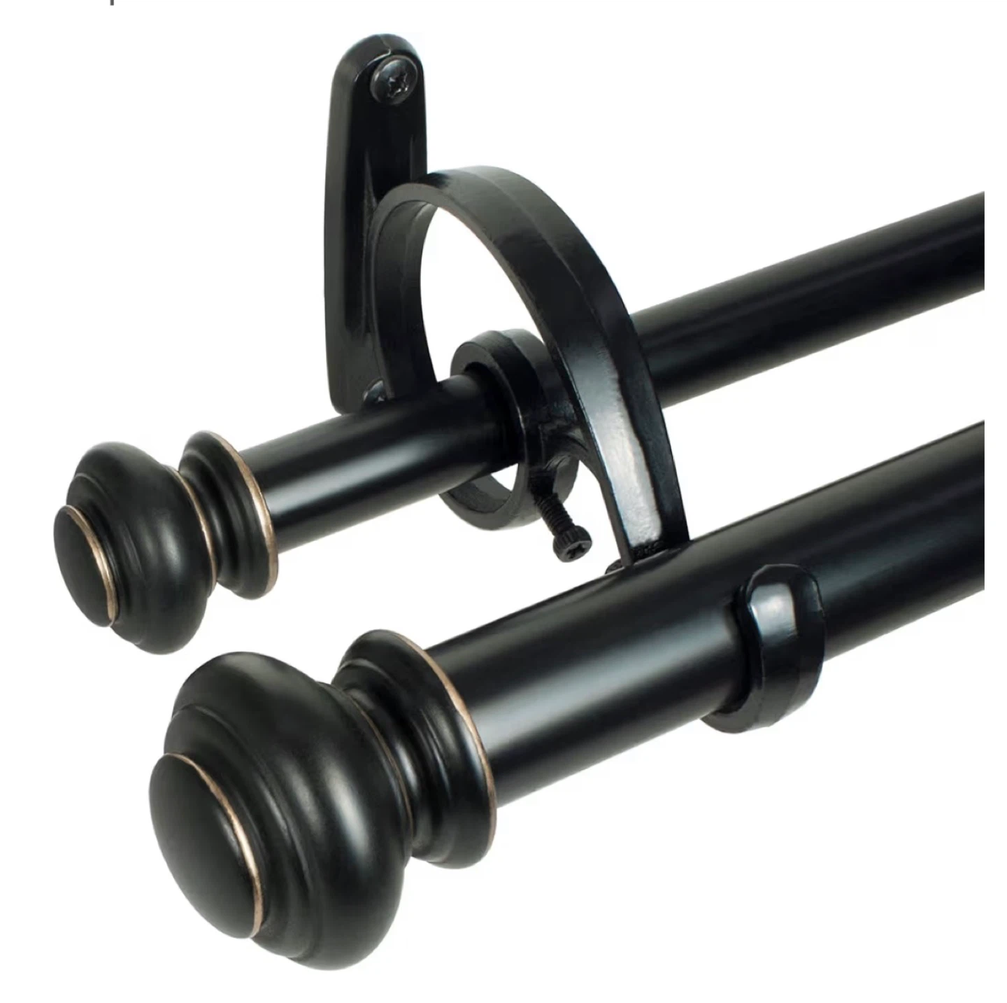 Double Curtain Rod - Black - photo 4
