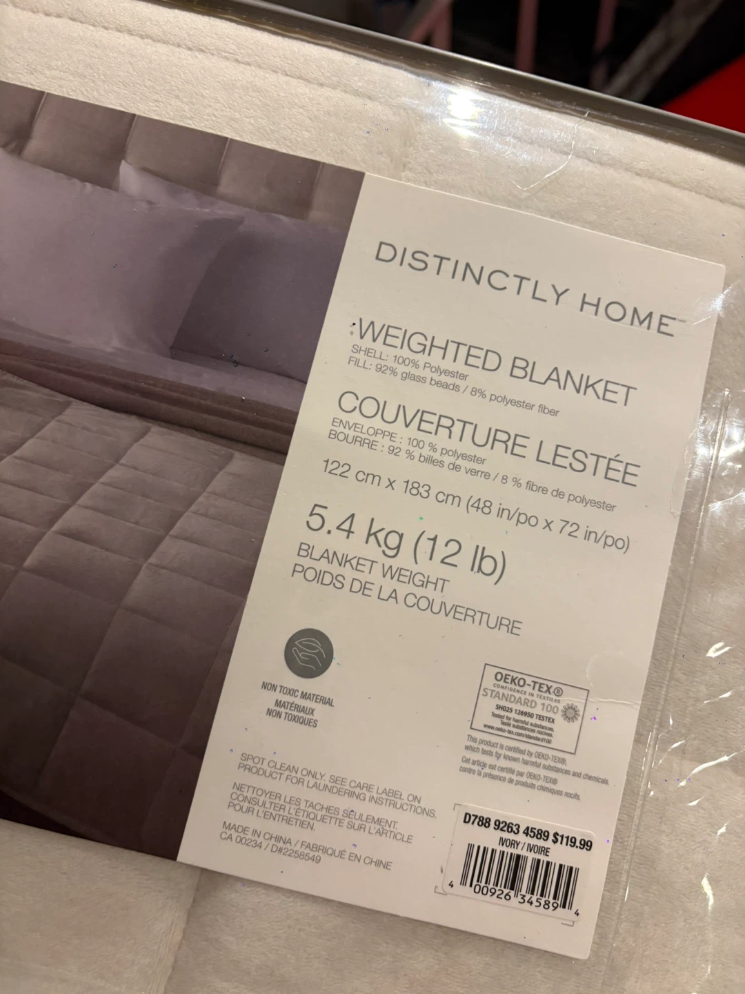 Distinctly Home Weighted Blanket - Ivory - photo 2