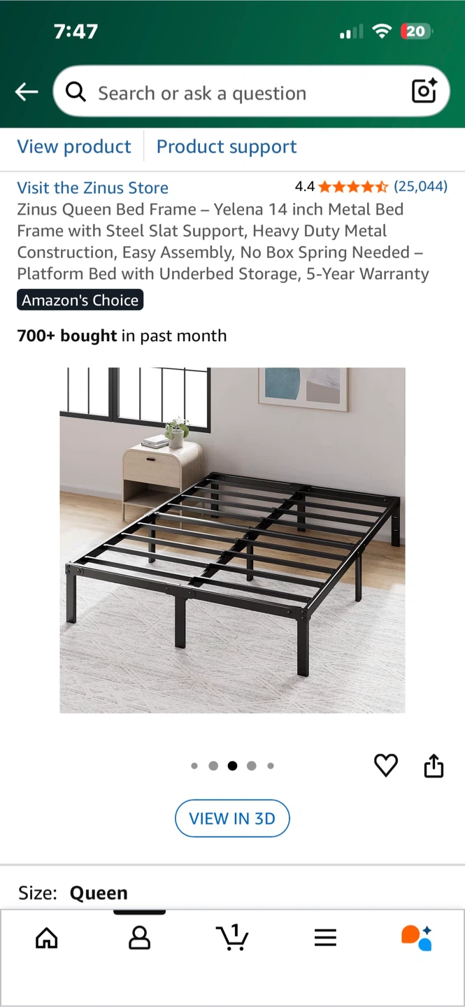 Queen Size Bed Frame & Mattress - photo 2