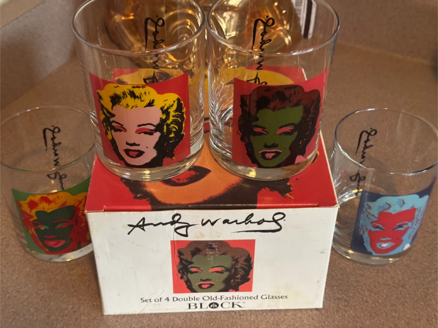 Andy Warhol Set of 4 Old-Fashioned Glasses vintage - photo 3