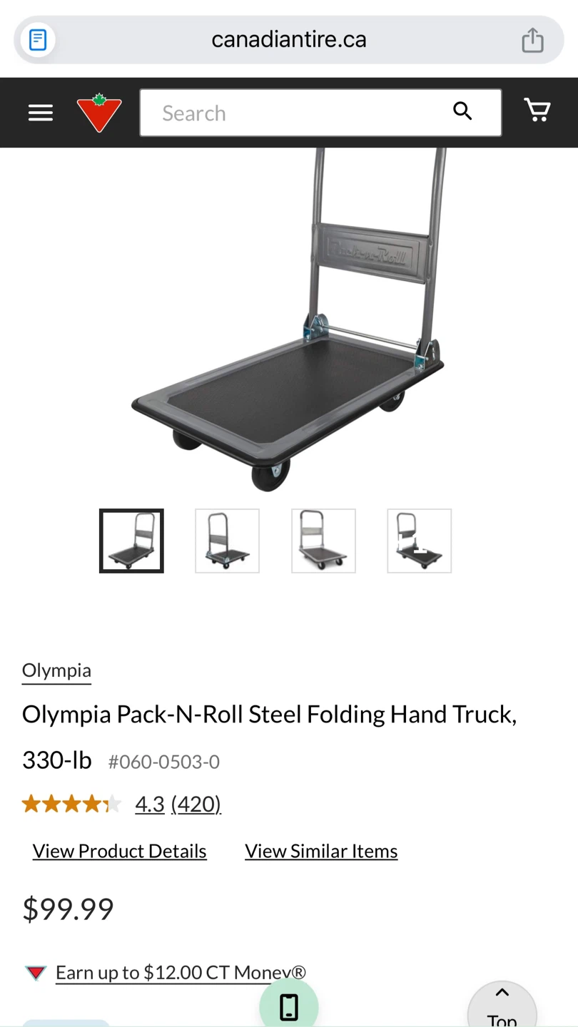 Olympia Pack-N-Roll Steel Folding Hand Truck - photo 5