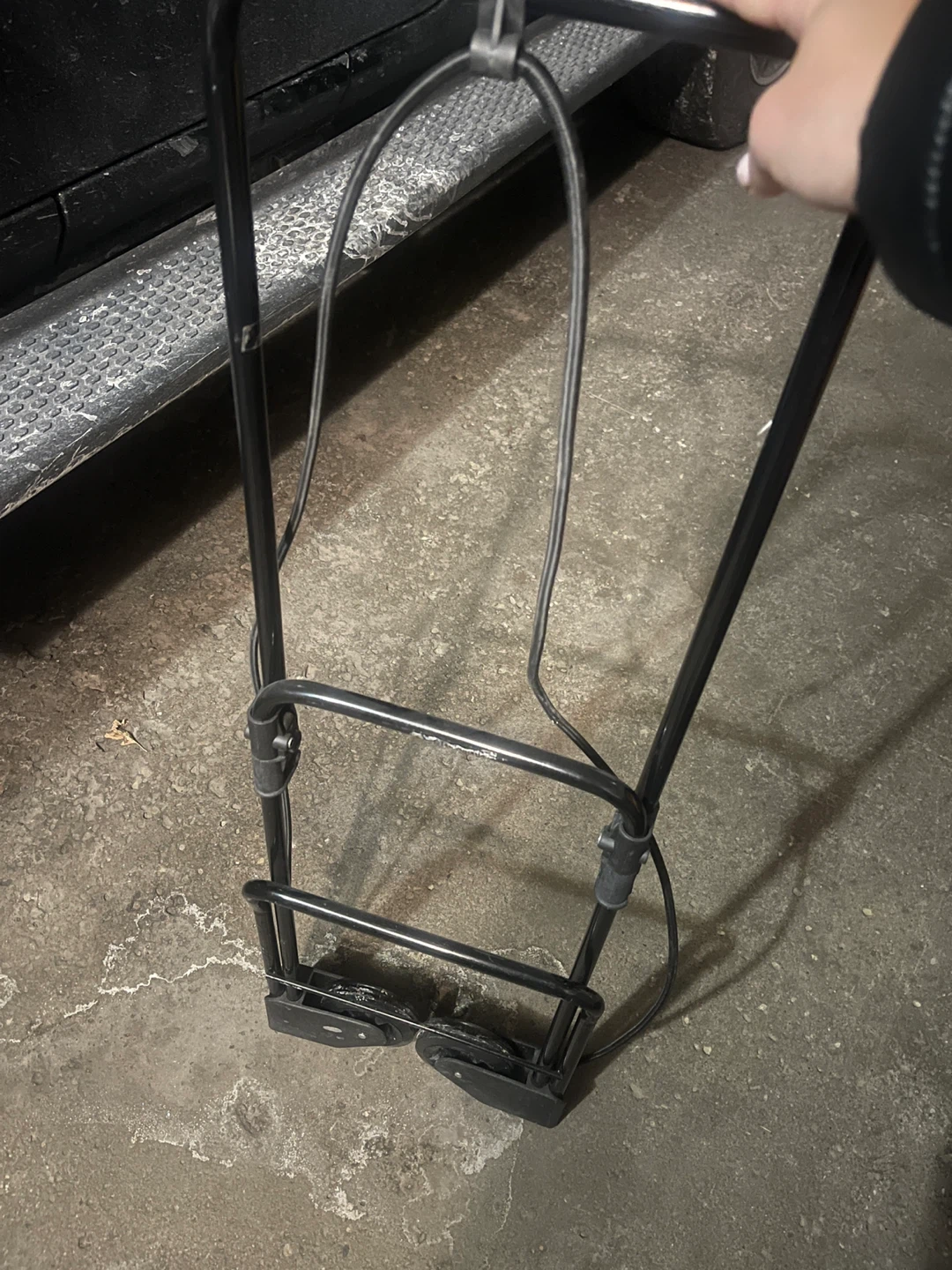 Black luggage cart