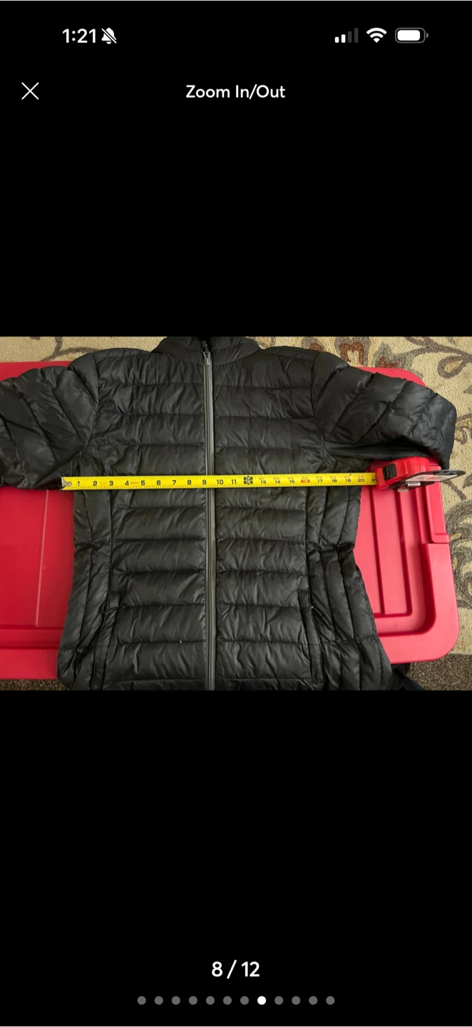 WOMENS MEDIUM Puffer Jacket - Black WITH HOOD - photo 2