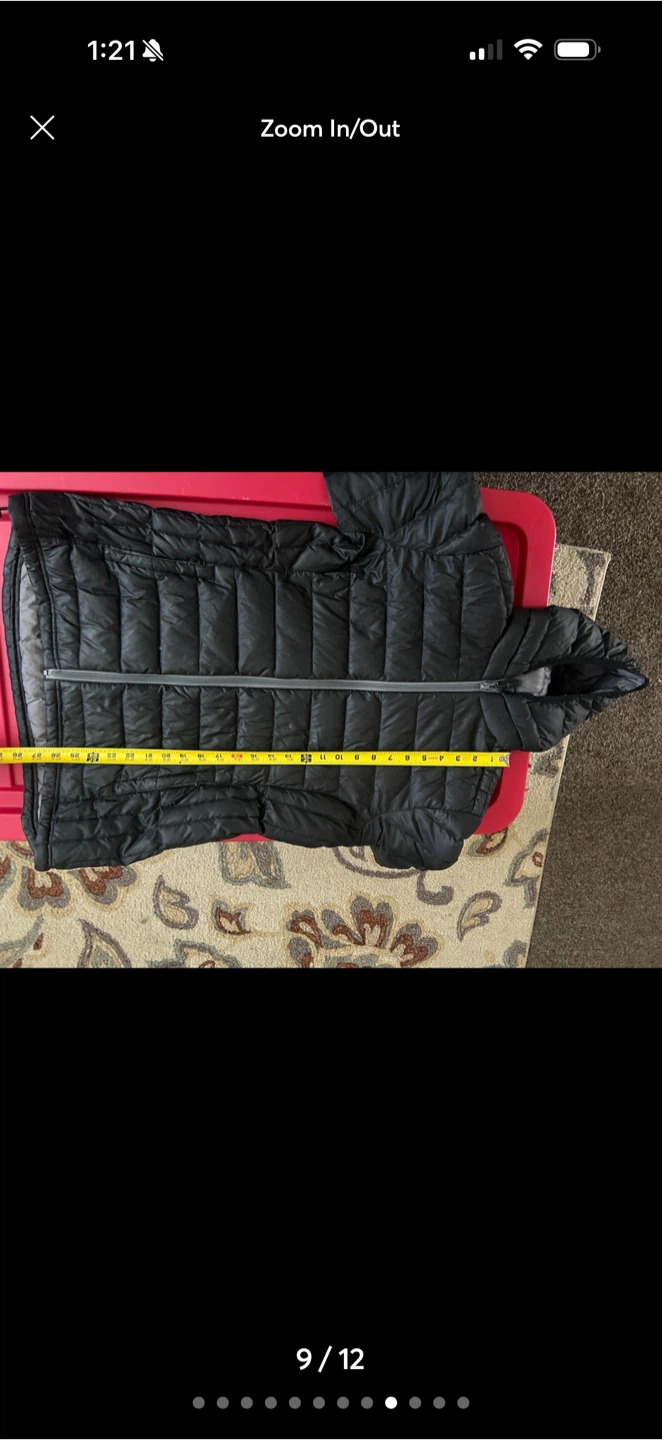WOMENS MEDIUM Puffer Jacket - Black WITH HOOD - photo 3
