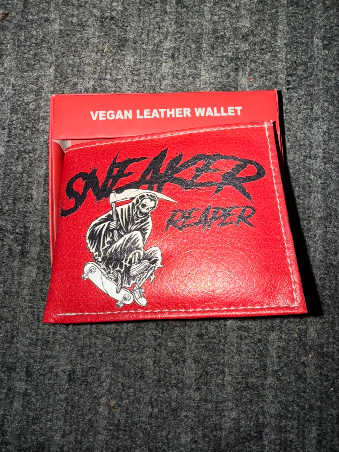 Sneaker Reaper Vegan Leather Wallet - Red