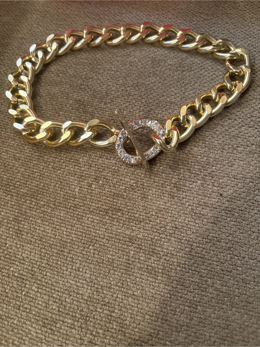 #Gifting Gold tone Chain Toggle Bracelet