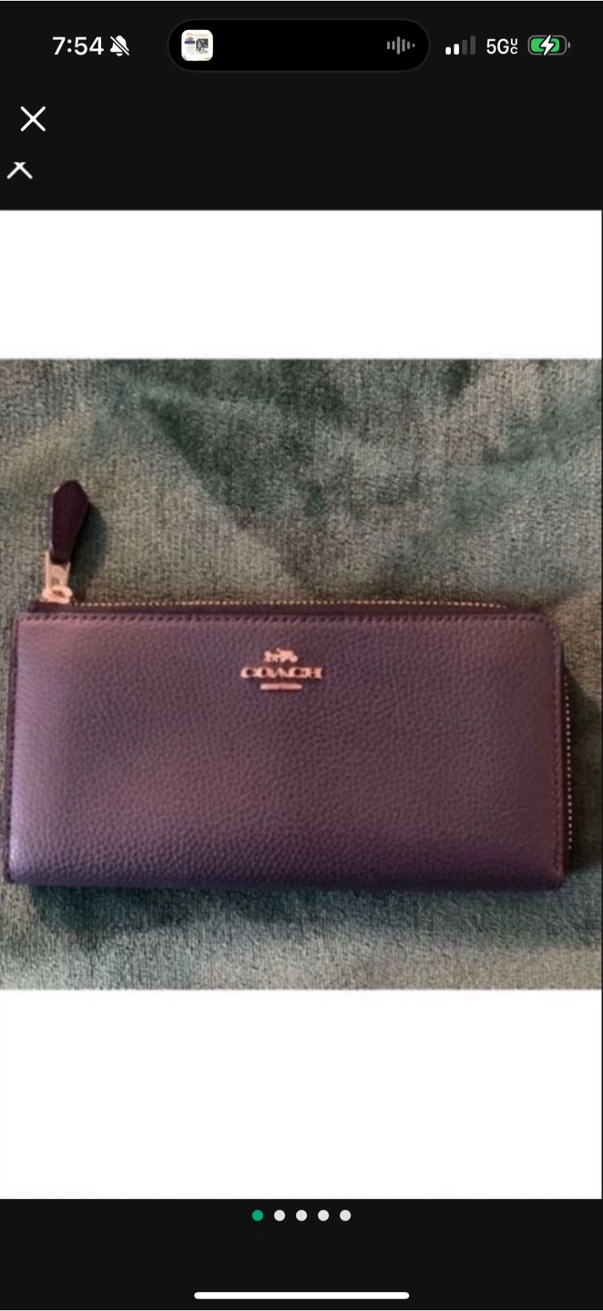 Coach Leather Zip Wallet
