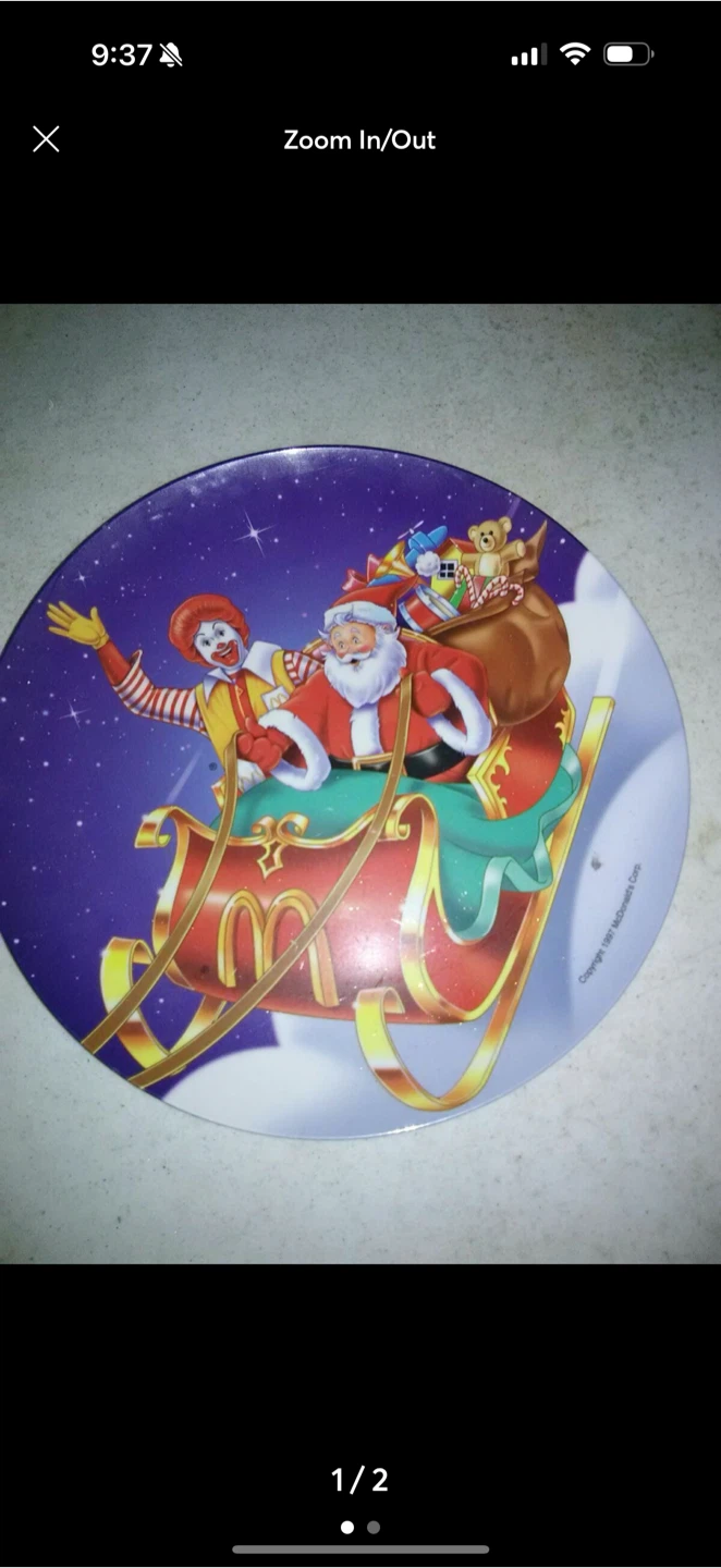 McDonald's 1997 Christmas Plate