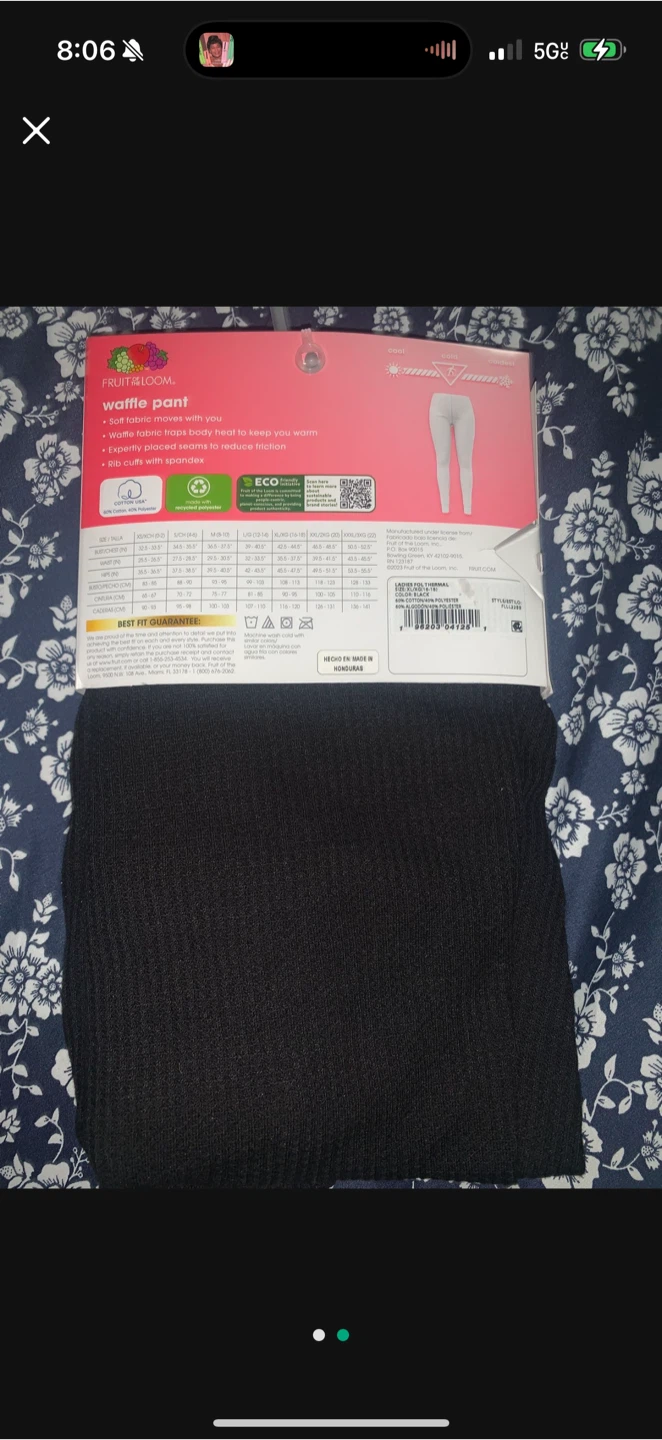 Fruit of the Loom Waffle Pant XL/XG (16-18) - photo 2