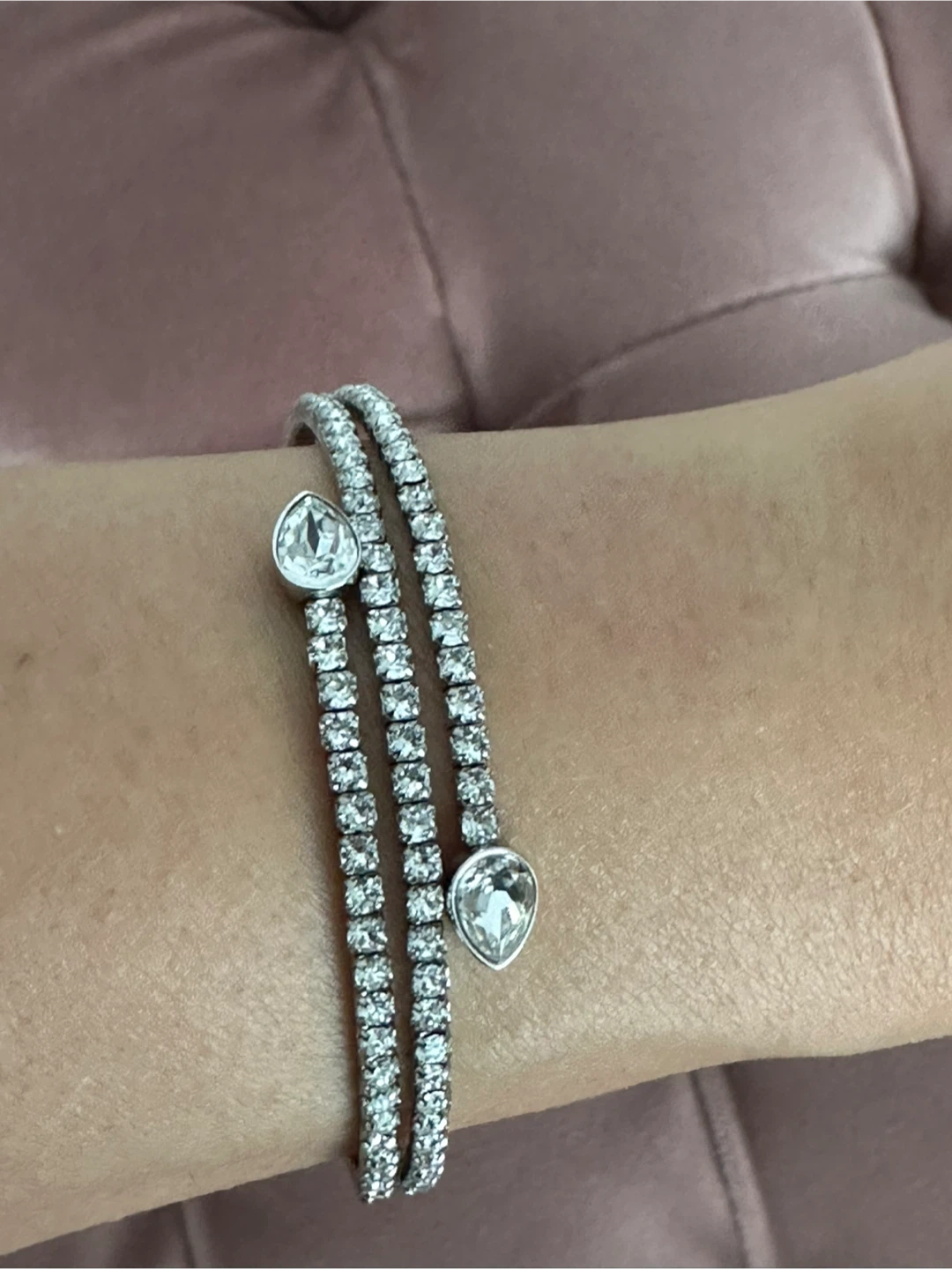 Swarovski Crystal twisty cuff