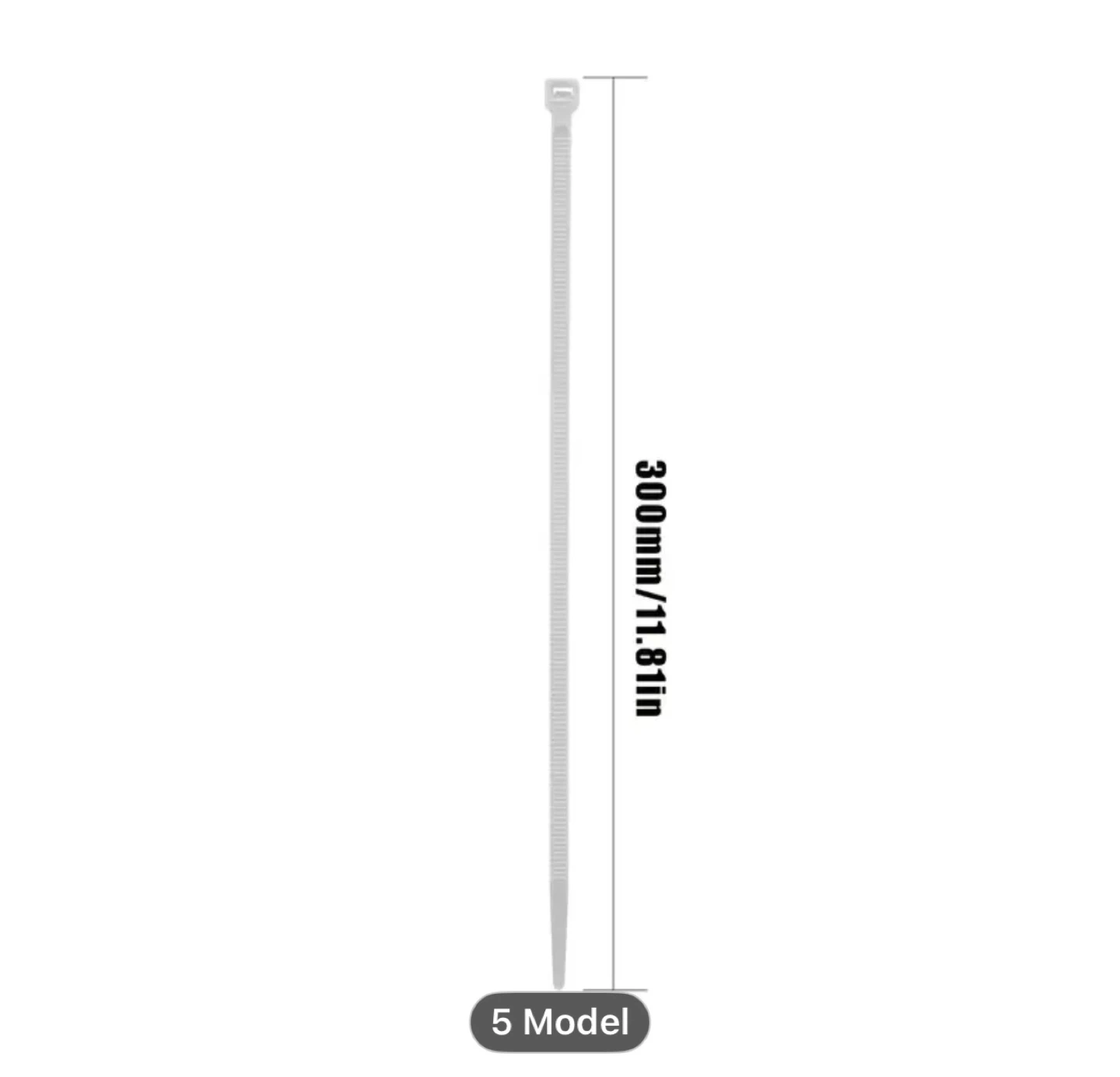 100pcs White Cable Ties, High-Quality Plastic Ties - photo 3