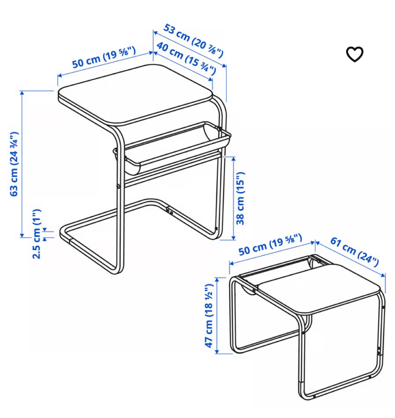 IKEA OLSERÖD Side Table - photo 5