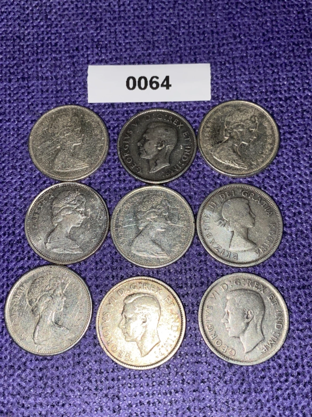 9. Silver Vintage Canadian Coins - Elizabeth & George - photo 3