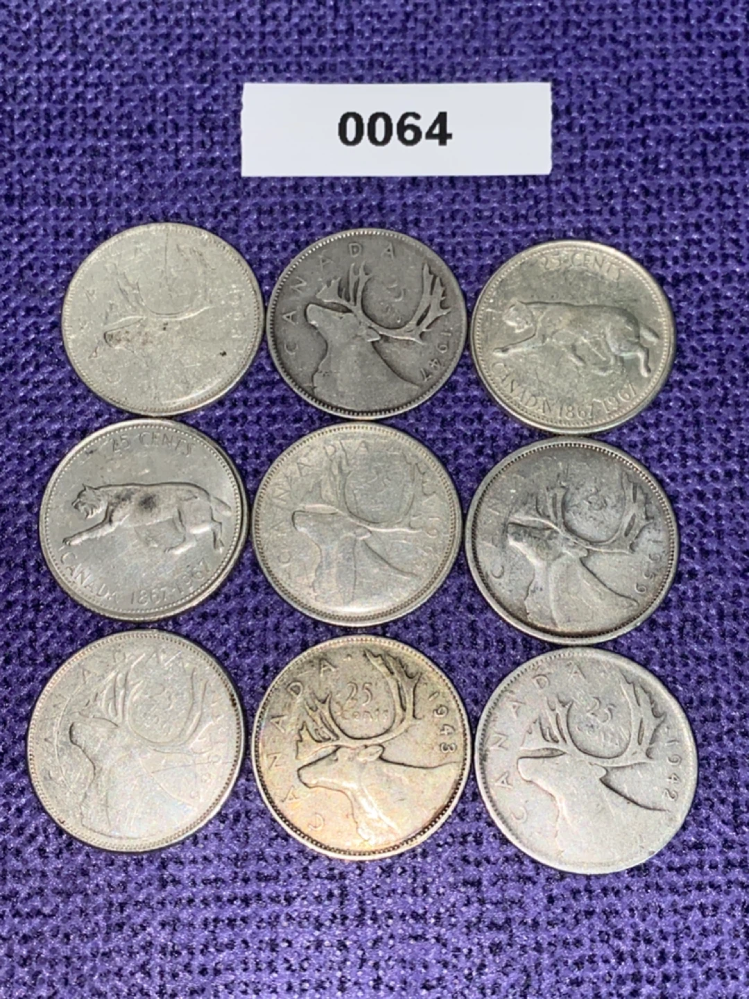 9. Silver Vintage Canadian Coins - Elizabeth & George - photo 2