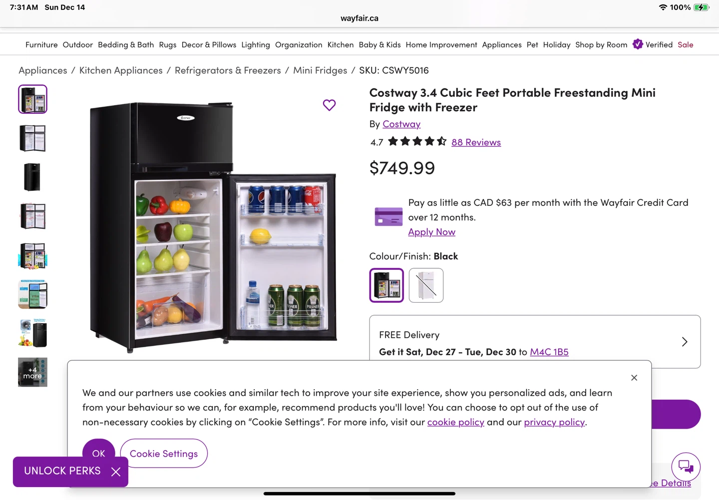 Magic chief 4.1Cubic Ft Mini Fridge - Black - photo 2