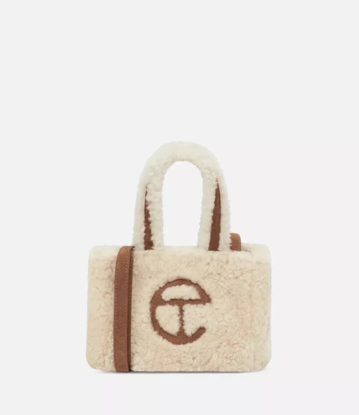 Telfar Cream Small Shearling Shopping Bag - photo 3