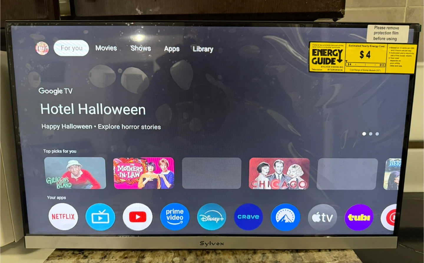 22” SYLVOX Smart Google TV with DVD Player Open Box, Like New - photo 3