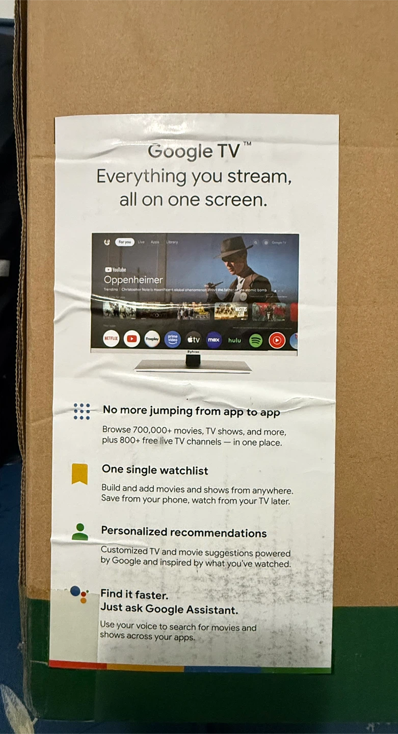 22” SYLVOX Smart Google TV with DVD Player Open Box, Like New - photo 5
