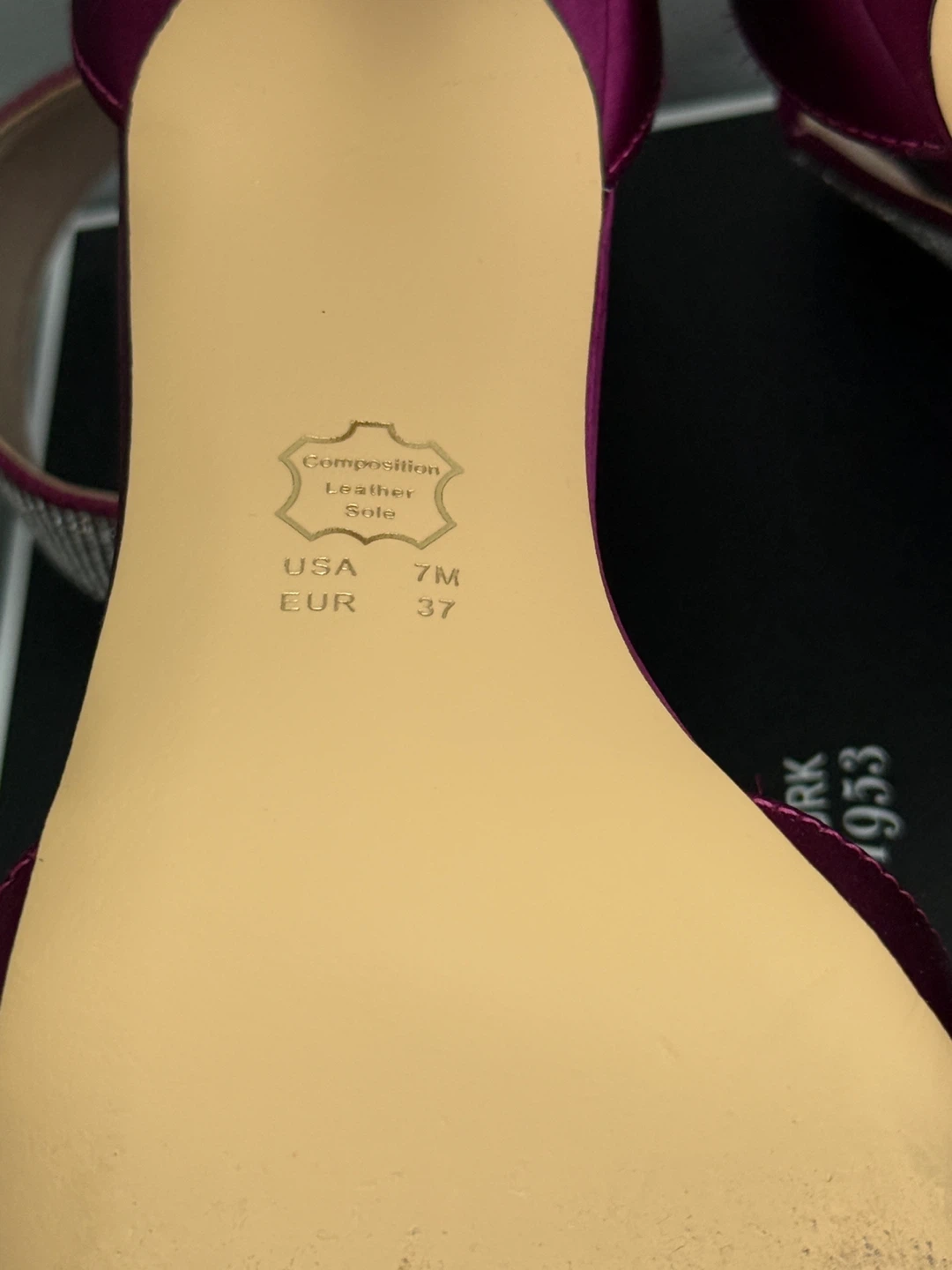 Nina Dezzie-YS Wine Crystal Satin Heels - Size 7 - photo 5