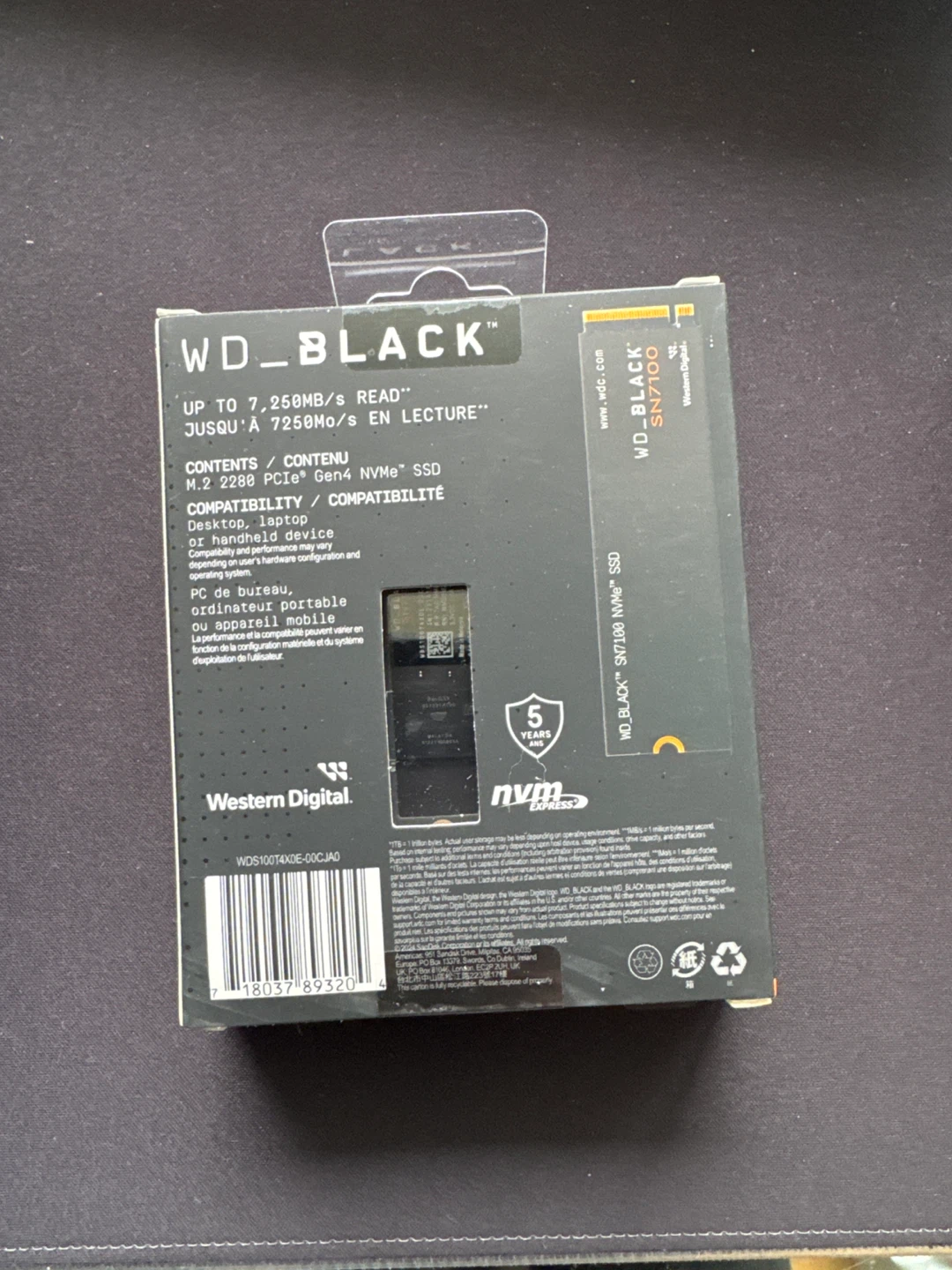 New WD_BLACK SN7100 1TB NVMe SSD - photo 3
