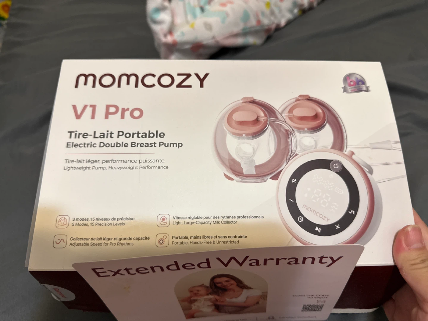 Momcozy V1 Pro Electric Double Breast Pump - Like New!
