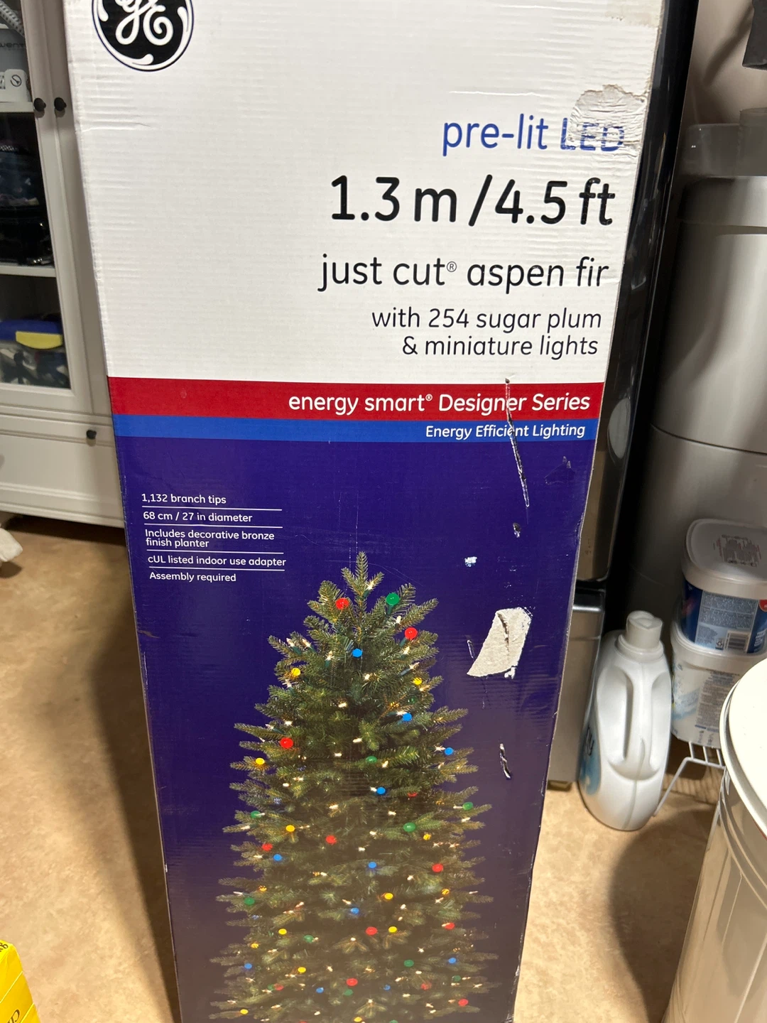 GE 4.5 ft Pre-Lit LED Aspen Fir Christmas Tree