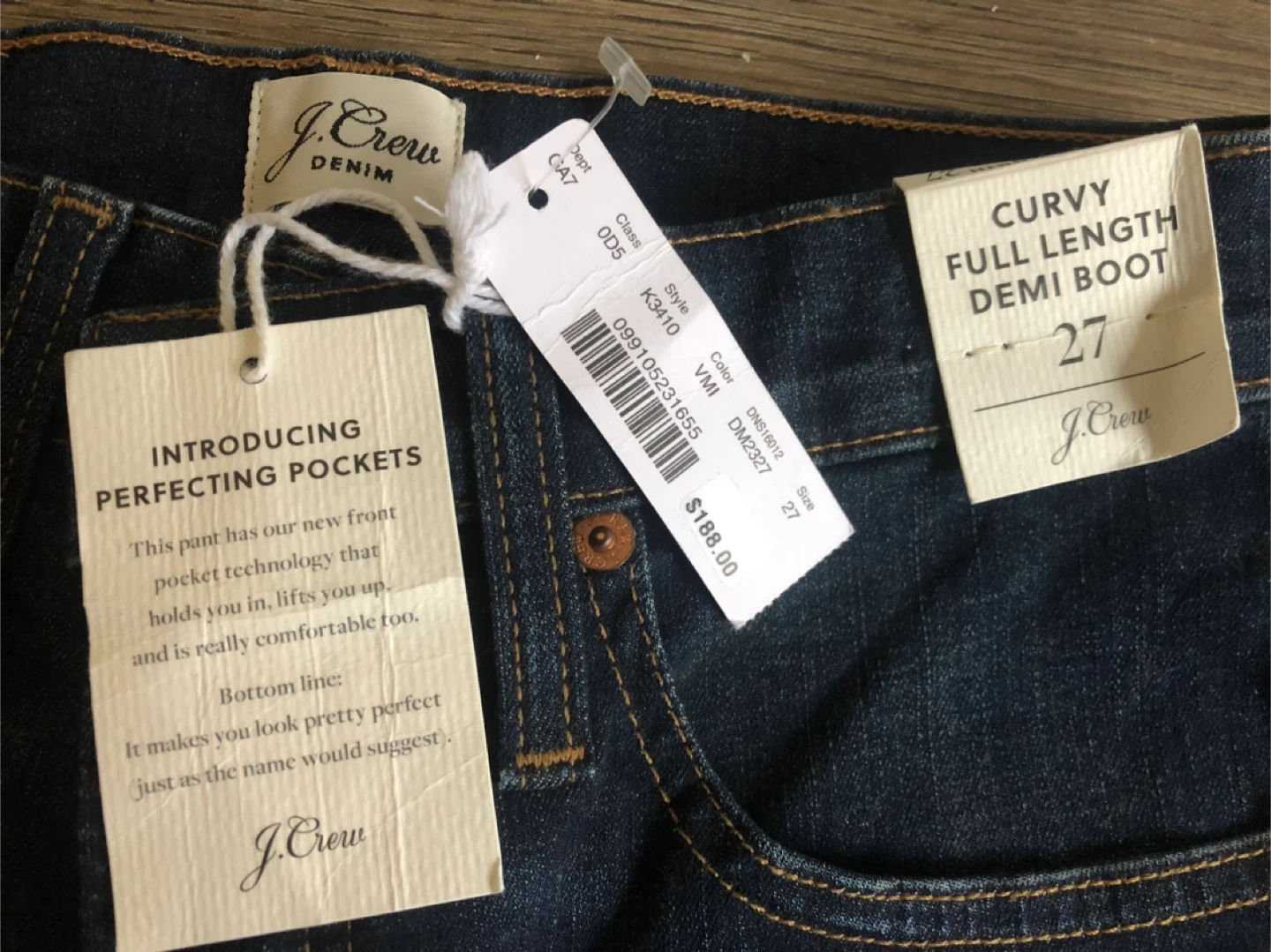 J.Crew Curvy Full Length Demi Boot Jeans - Size 27