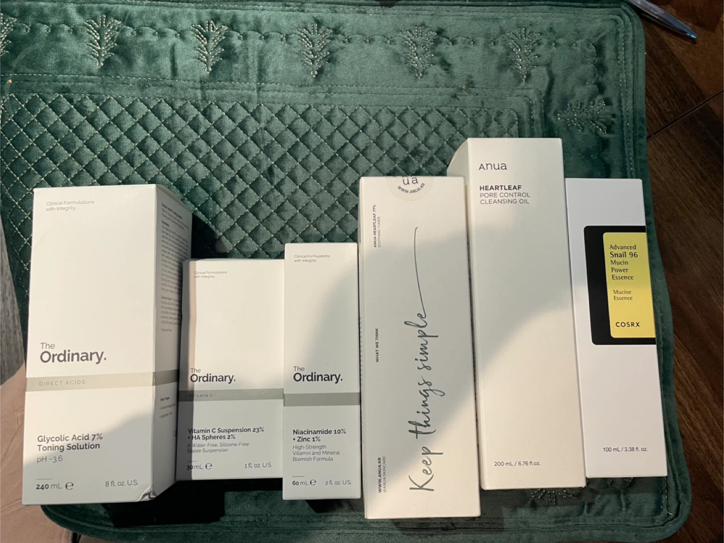 The Ordinary, Anua, Cosrx Skincare Set