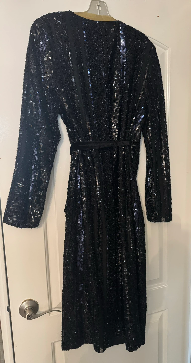 Alberto Makali Black Sequin Dress - Size M - photo 3