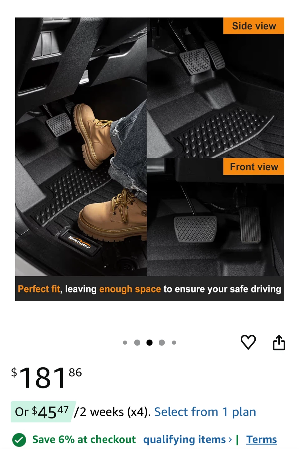 Binmotor Black Car Floor Mats - photo 2