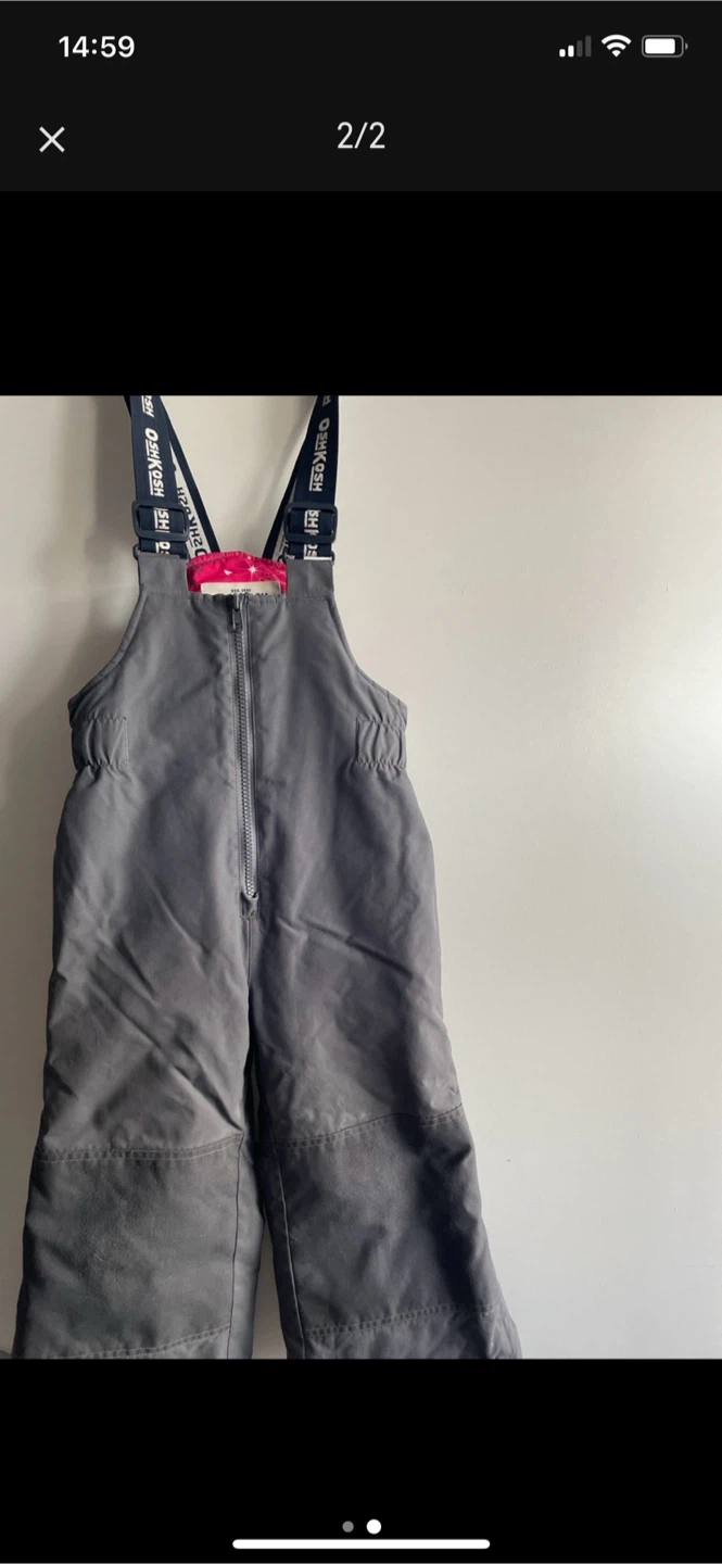 3-5T (4T) OshKosh B'gosh Grey Snow Pants