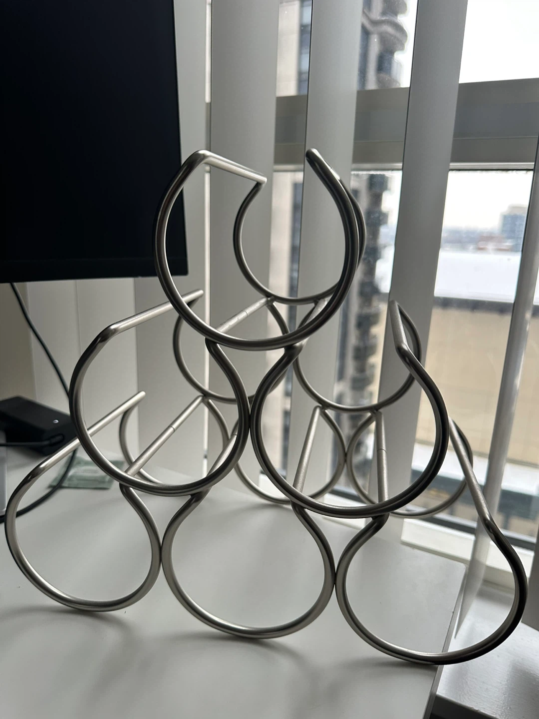 #gifting Silver Metal Wine Rack