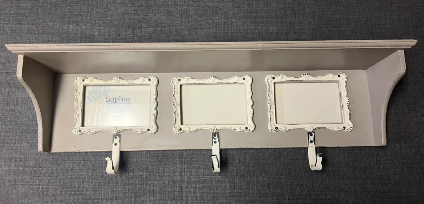 Shelf with Hooks and Photo Slots (3) - photo 5