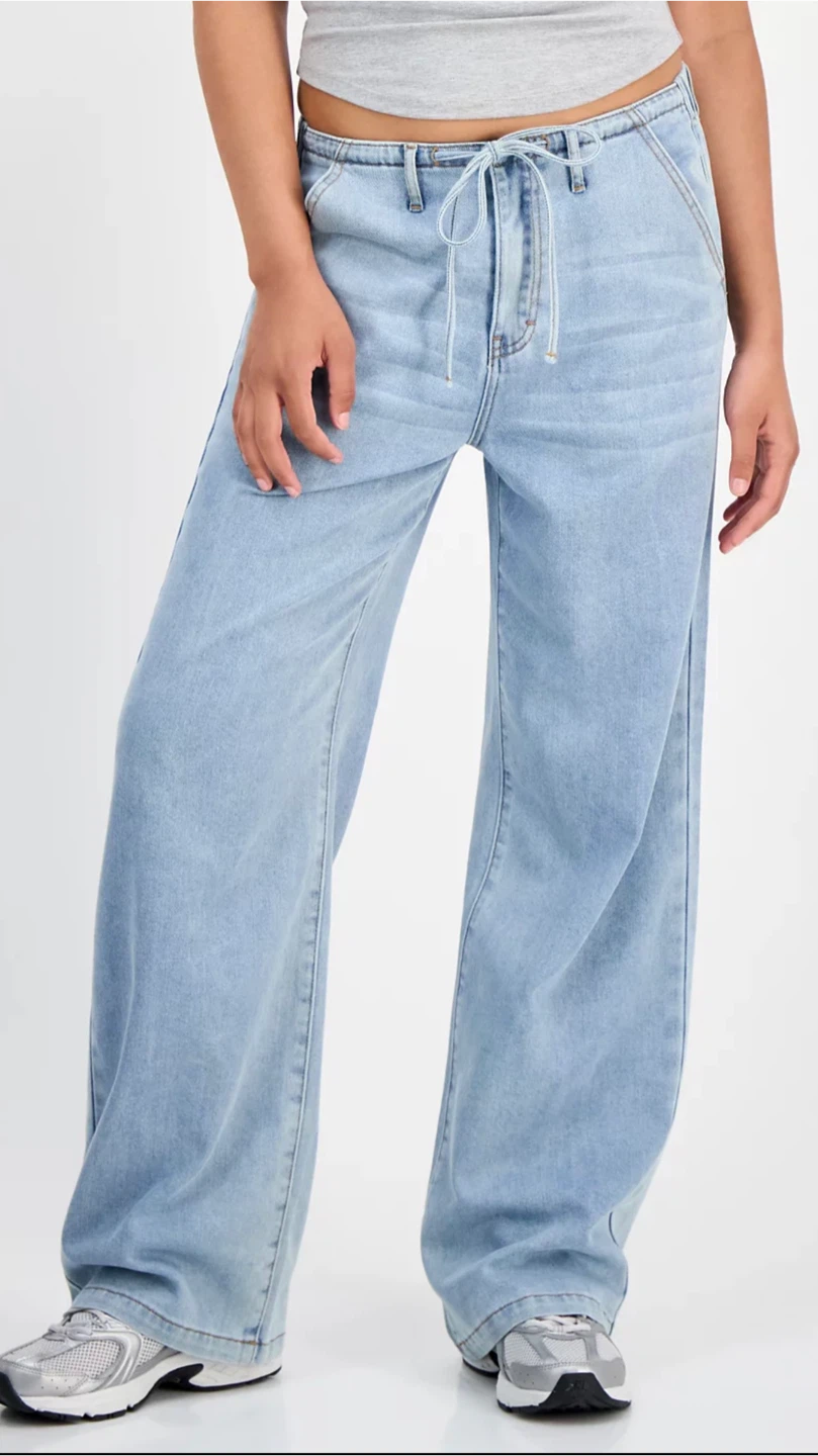 Indigo Rein Wide Leg Drawstring Jeans - photo 3