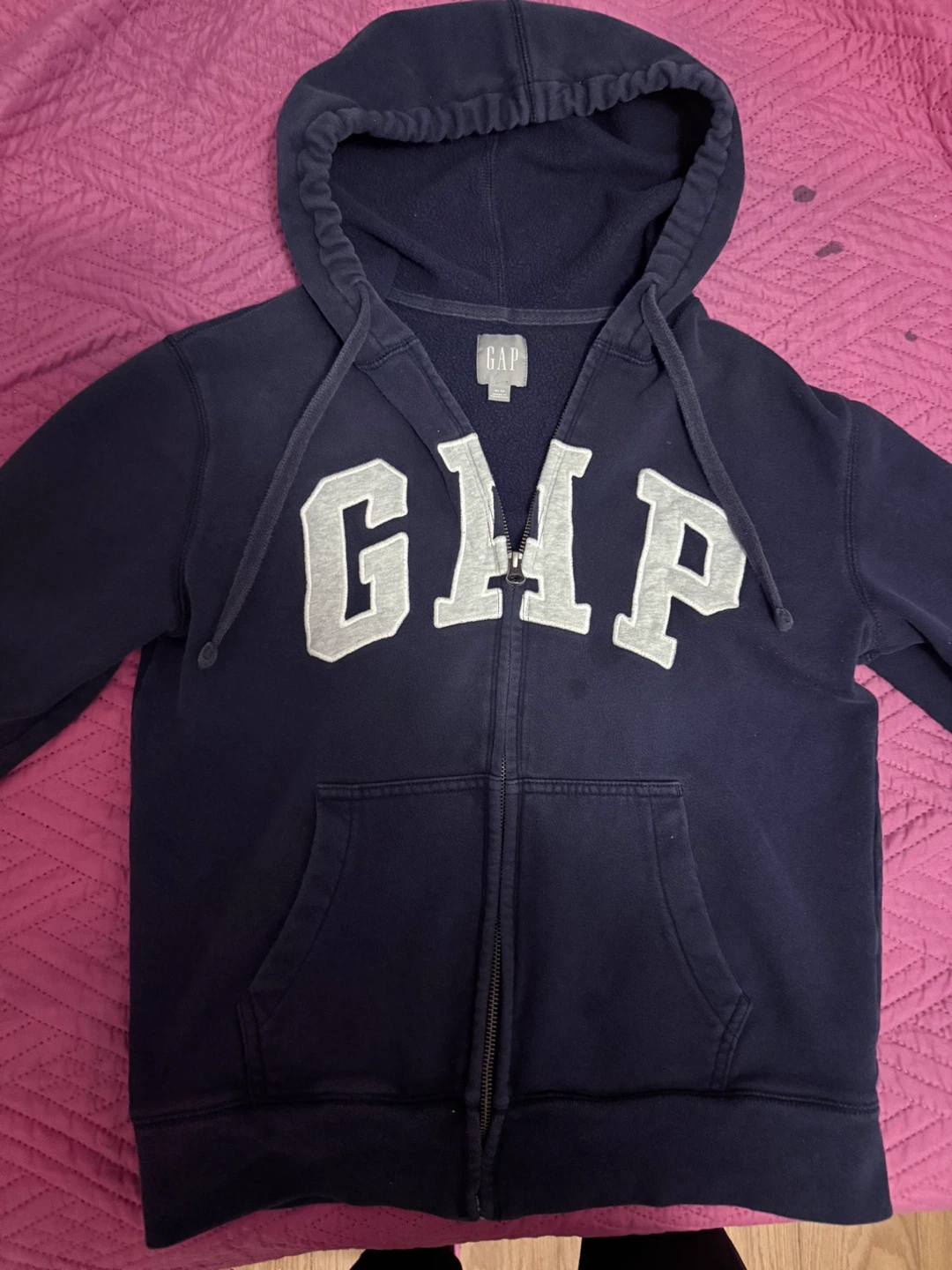 Gap Navy Blue Full Zip Hoodie - XS