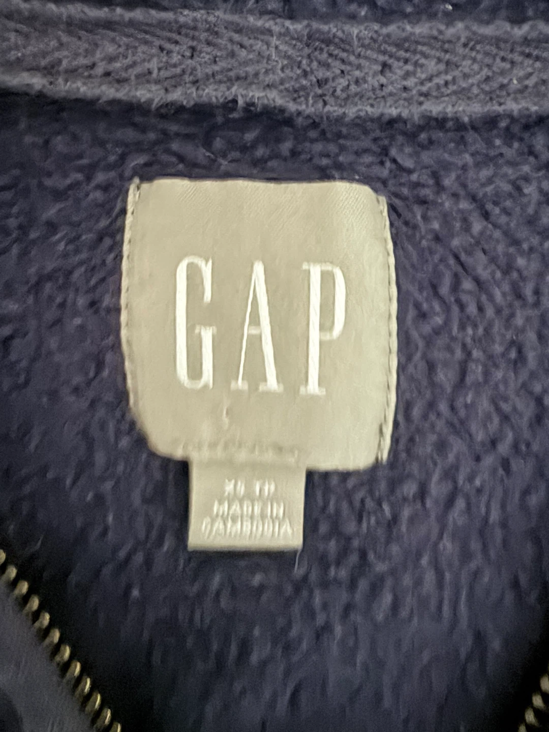Gap Navy Blue Full Zip Hoodie - XS - photo 3
