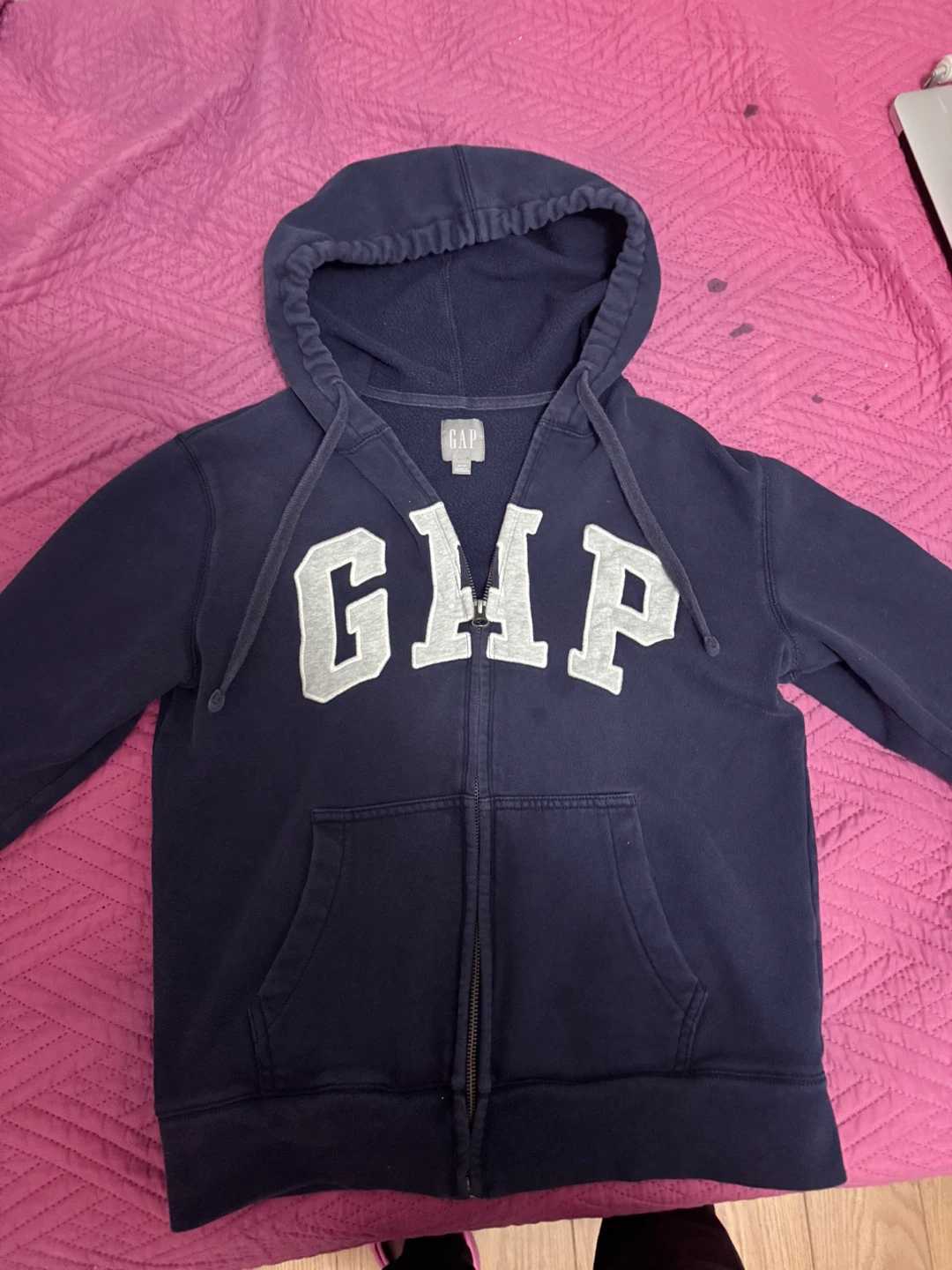 Gap Navy Blue Full Zip Hoodie - XS - photo 2
