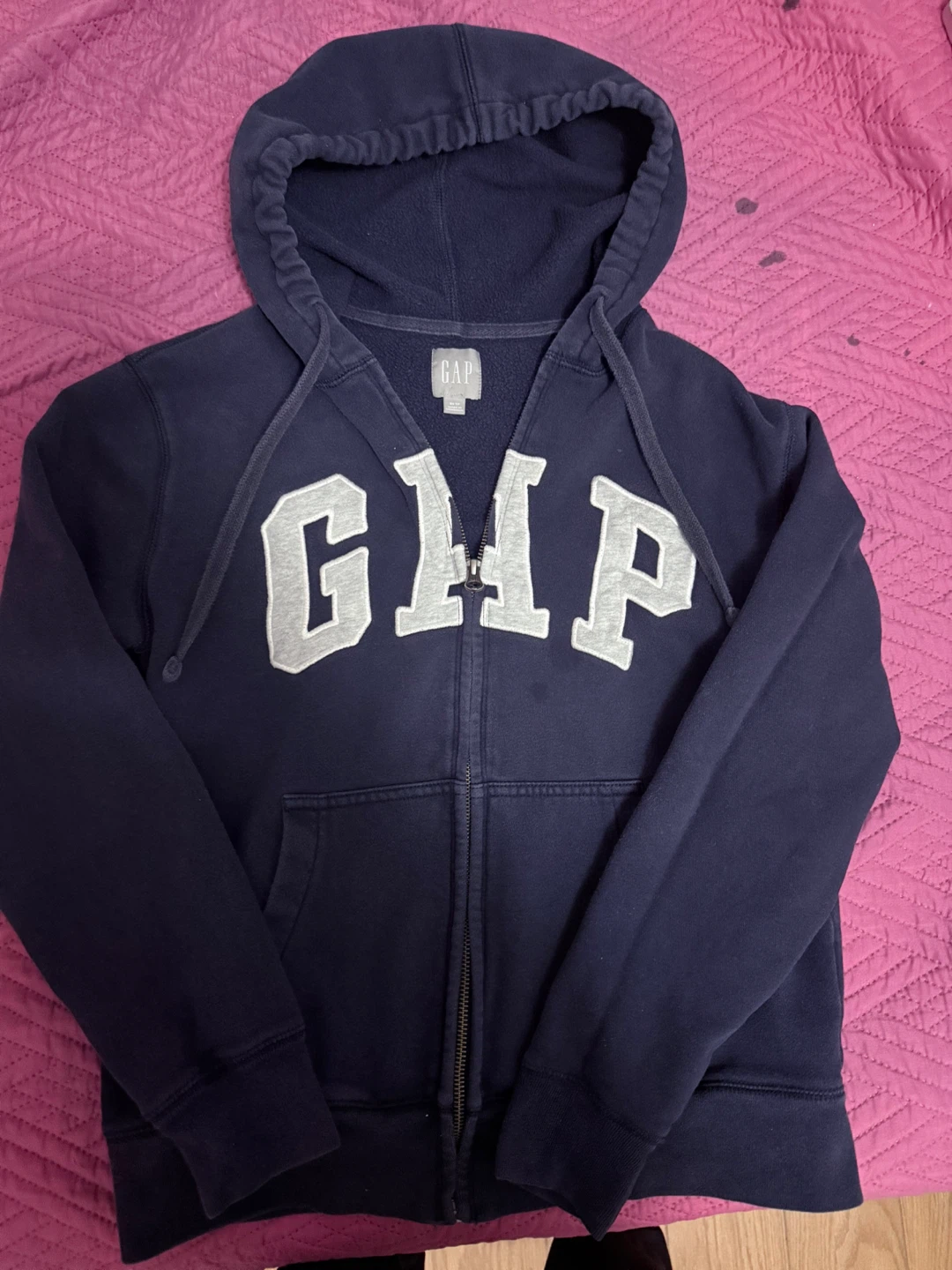 Gap Navy Blue Full Zip Hoodie - XS - photo 5