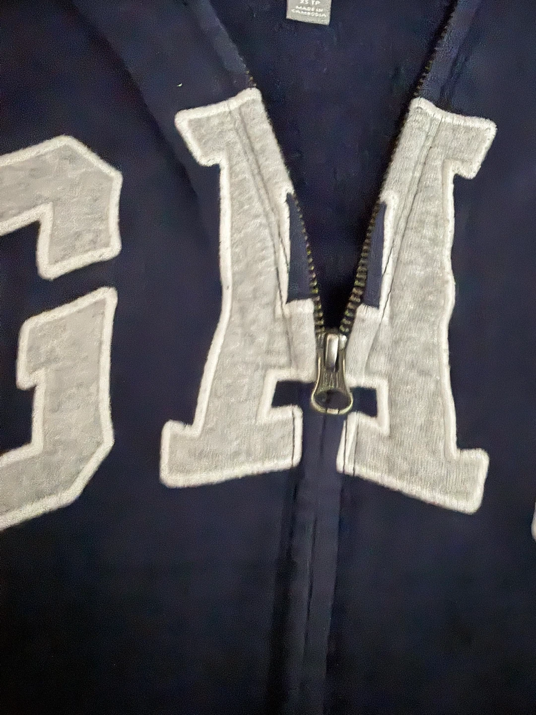 Gap Navy Blue Full Zip Hoodie - XS - photo 4